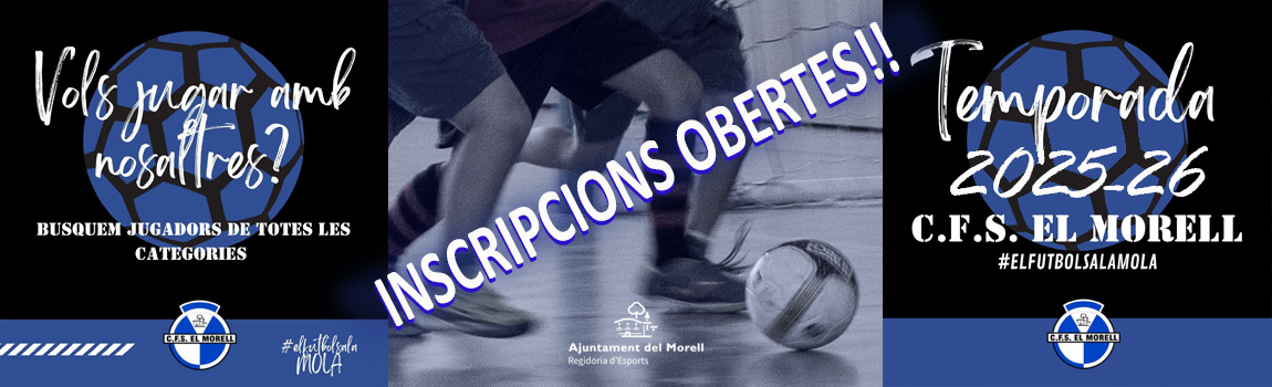 INSCRIPCIONS TEMPORADA 2025-2026 OBERTES!